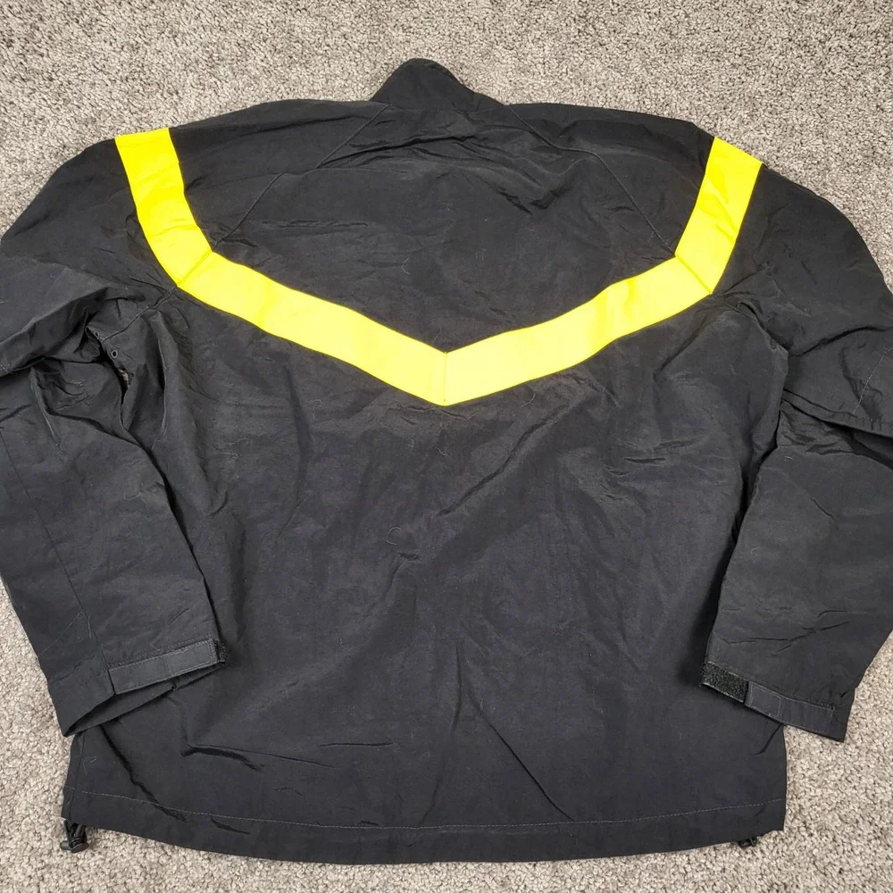 US Army APFU Physical Fitness Training Track Jacket Black Yellow Medium Regular